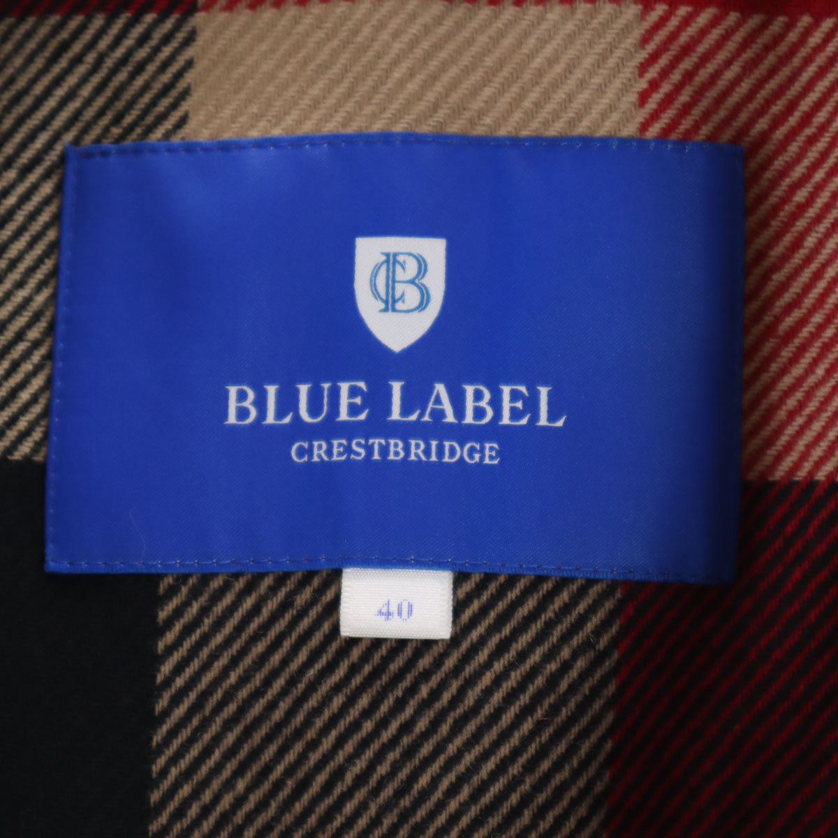 BLUE LABEL CRESTBRIDGE ブルーレーベルクレストブリッジ トレンチコート 40 ブラック ライナー付き レディース