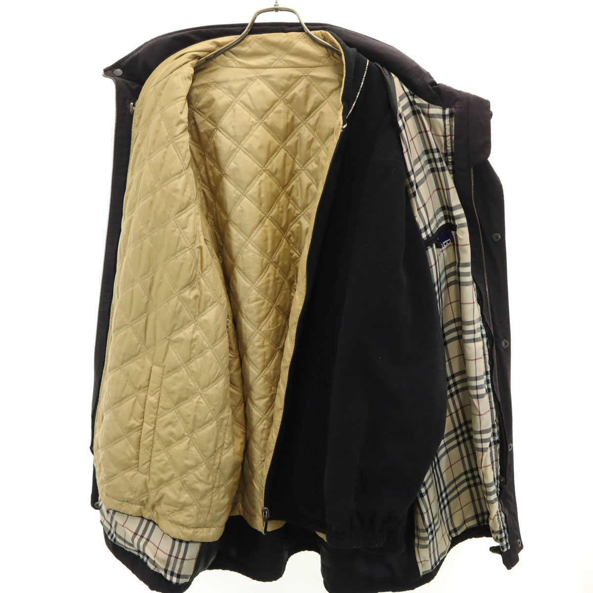 BURBERRY LONDON バーバリーロンドン 日本製 ジャケット 3L ブラック ライナー付き ビッグサイズ 三陽商会 メンズ