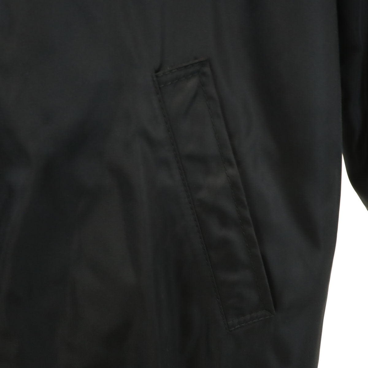 PRADA プラダ イタリア製 ステンカラーコート L ブラック ライナー付き レディース