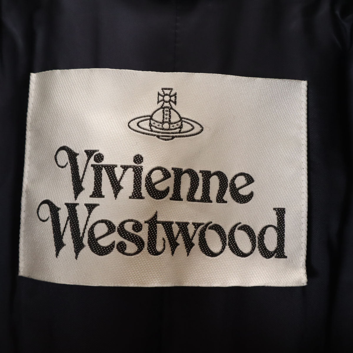 Vivienne Westwood ヴィヴィアンウエストウッド イタリア製 チェック柄 アシメ ウールコート 38 ネイビー レディース