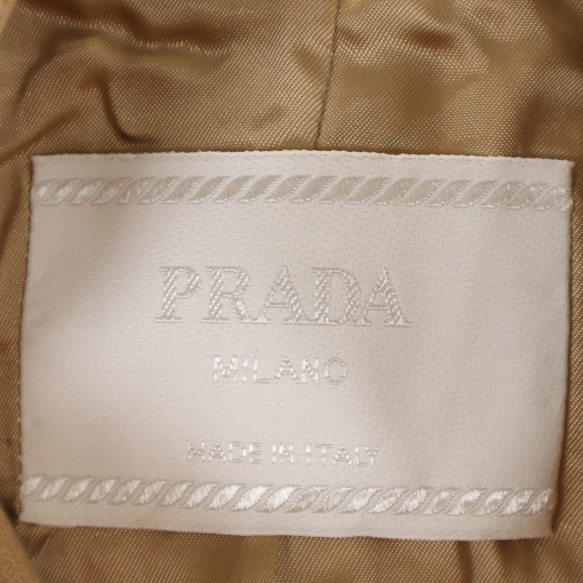 PRADA プラダ イタリア製 ウールコート 38 ベージュ レディース