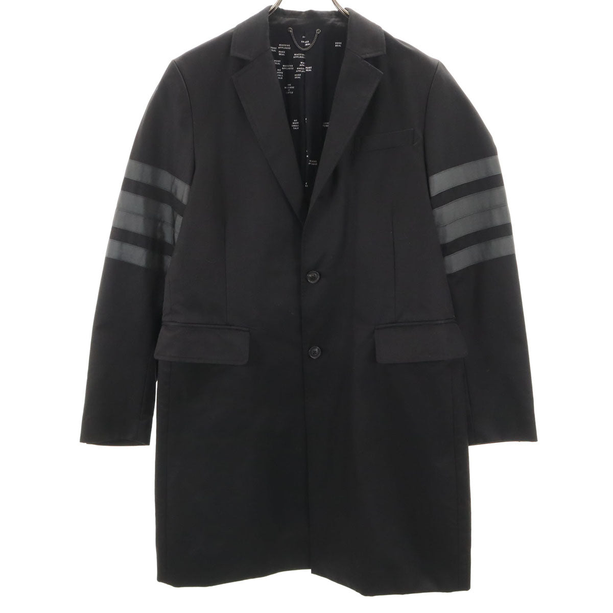 美品 DIESEL ディーゼル チェスターコート 46 ブラック メンズ