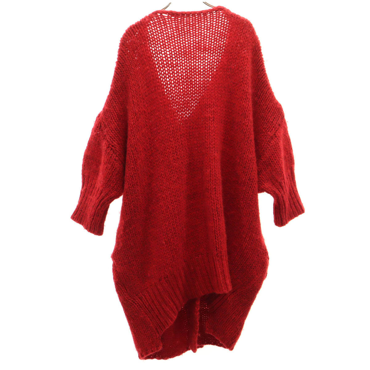 RISMAT by Y’s リスマット バイ ワイズ 日本製 ロング ニットカーディガン 2 レッド ヨウジヤマモト レディース