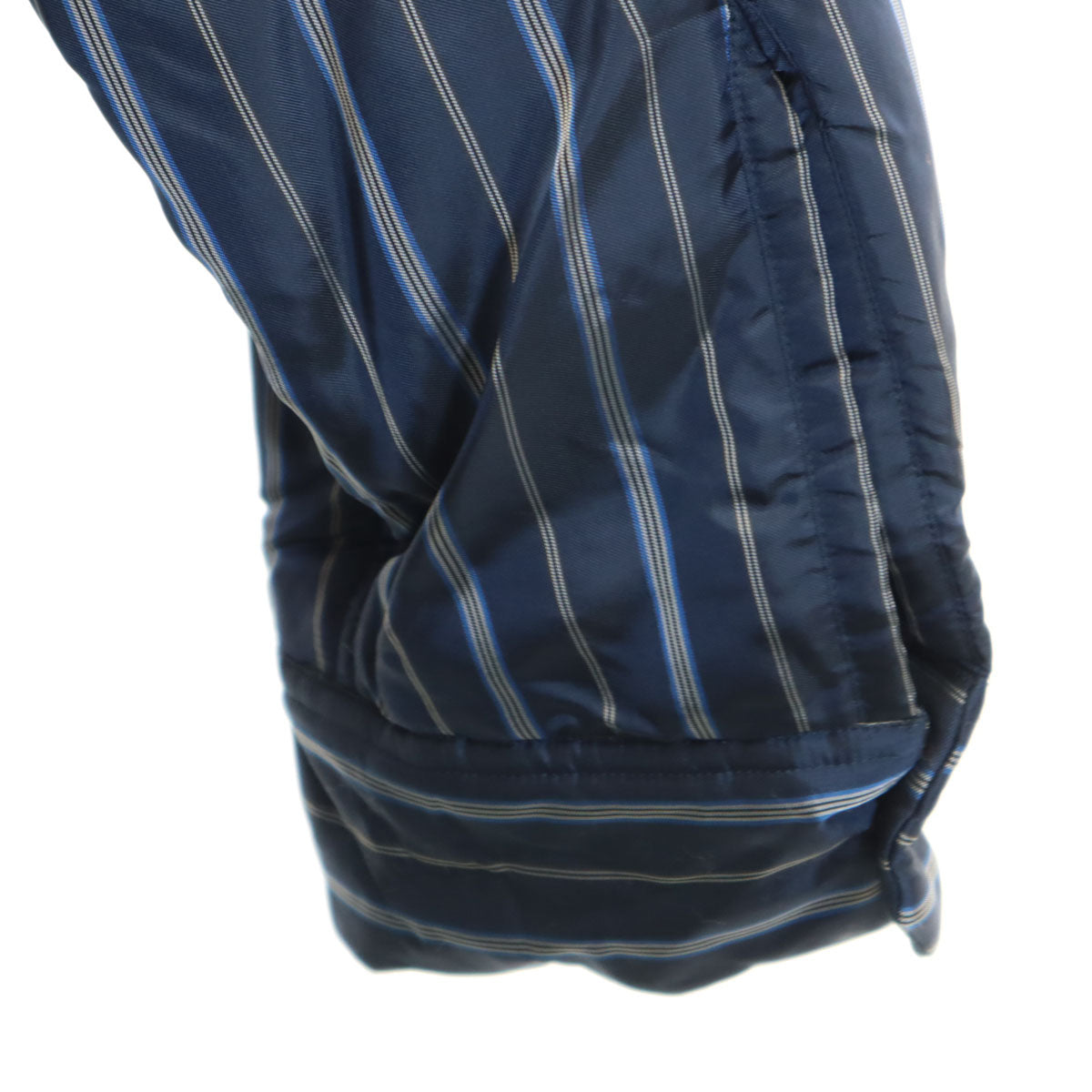 Maison Margiela メゾンマルジェラ イタリア製 ストライプ柄 中綿 シャツジャケット 46 ネイビー メンズ