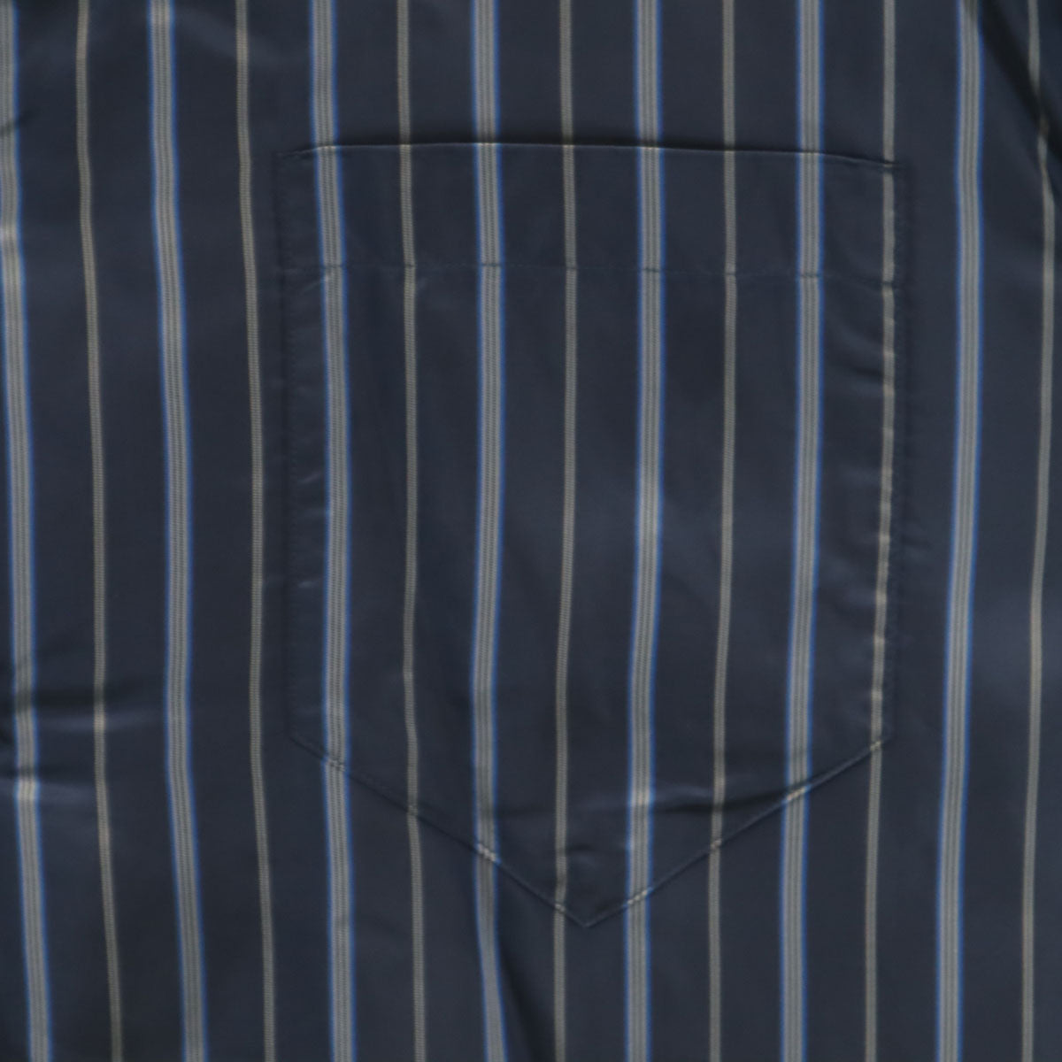 Maison Margiela メゾンマルジェラ イタリア製 ストライプ柄 中綿 シャツジャケット 46 ネイビー メンズ