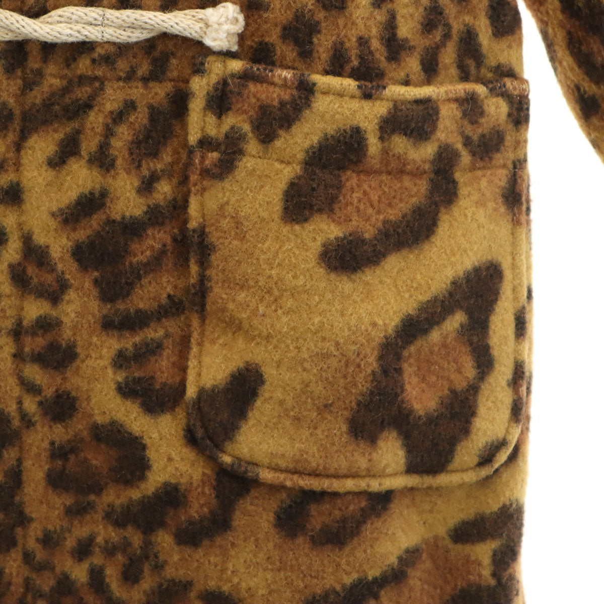 Needles ニードルズ 日本製 レオパード ダッフルコート 1 ブラウン ヒョウ柄 メンズ