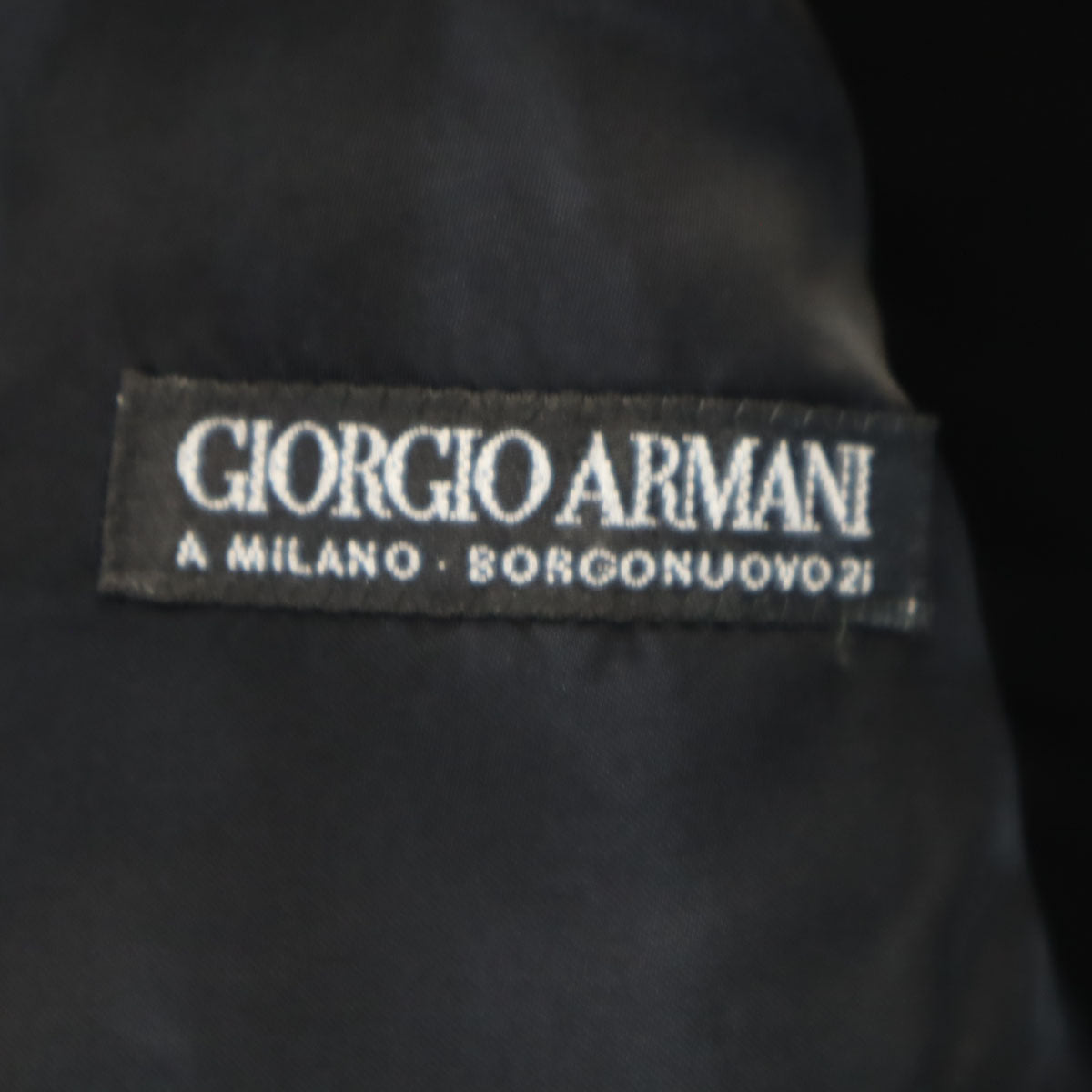 GIORGIO ARMANI ジョルジオアルマーニ 90s イタリア製 オールド ヘリンボーン アルスター コート 48 ブラック メンズ