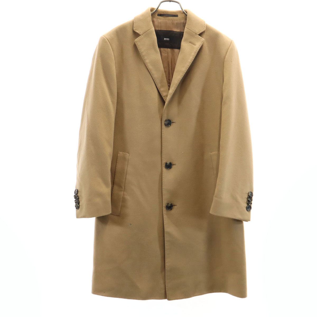 BOSS HUGO BOSS ボスヒューゴボス チェスターコート 46 ベージュ メンズ