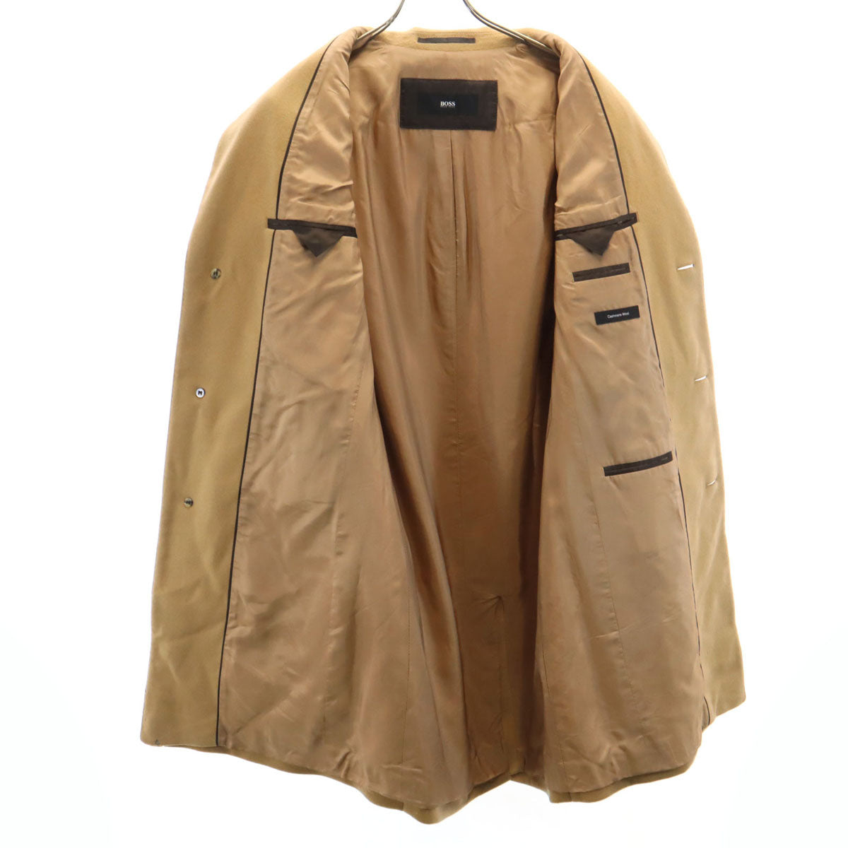 BOSS HUGO BOSS ボスヒューゴボス チェスターコート 46 ベージュ メンズ