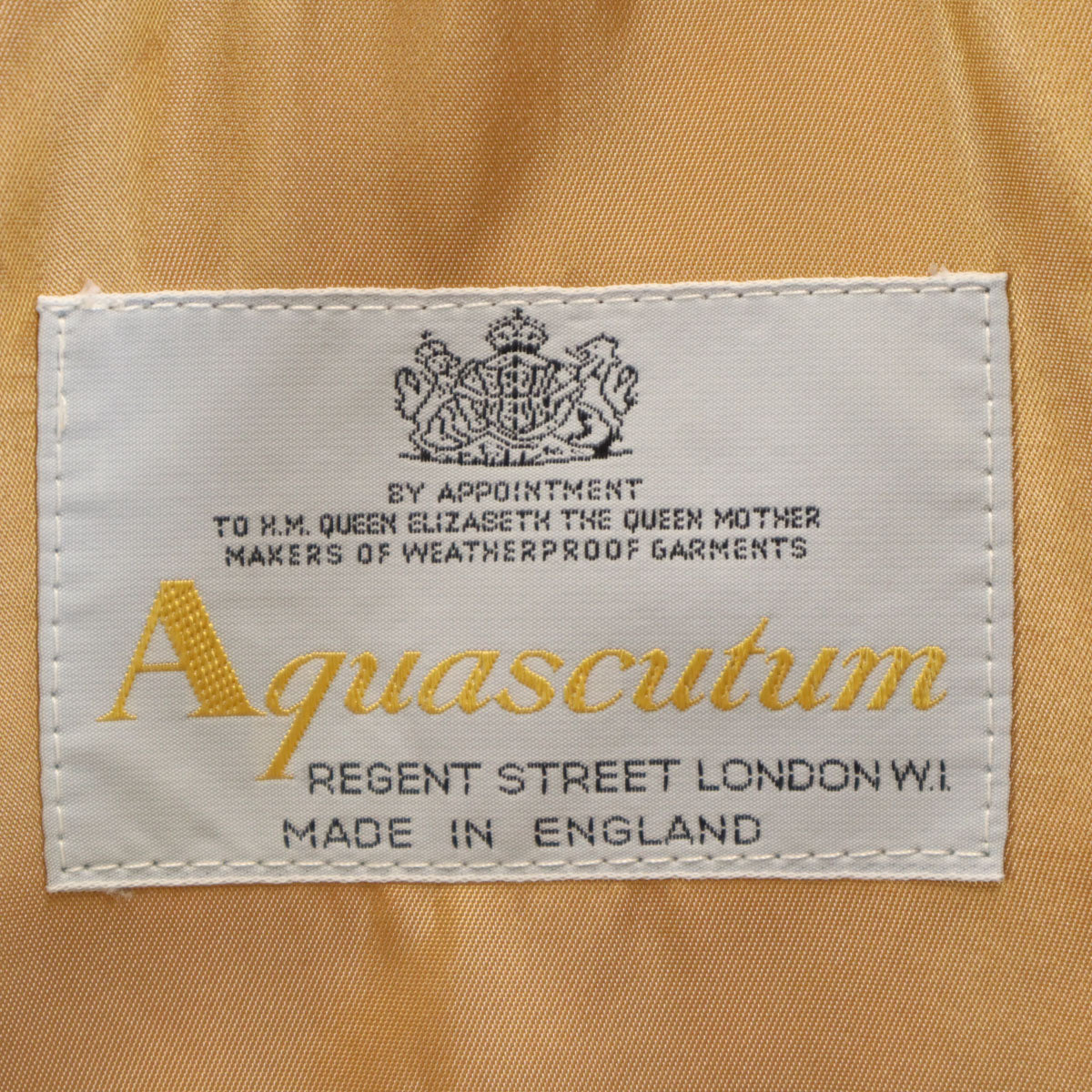 Aquascutum アクアスキュータム 70s 80s イングランド製 ヴィンテージ ステンカラーコート 1 ベージュ ライナー付き レディース