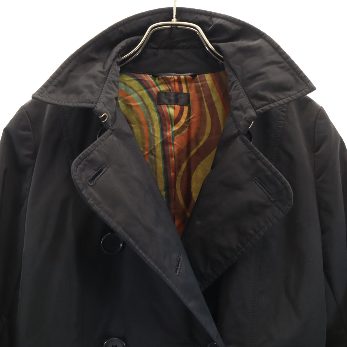 Paul Smith BLACK ポールスミス ブラック トレンチコート 40 ブラック レディース