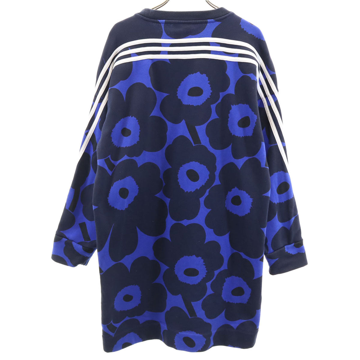 adidas アディダス マリメッコ Marimekko コラボ 花柄 長袖 ワンピース OT ブルー レディース