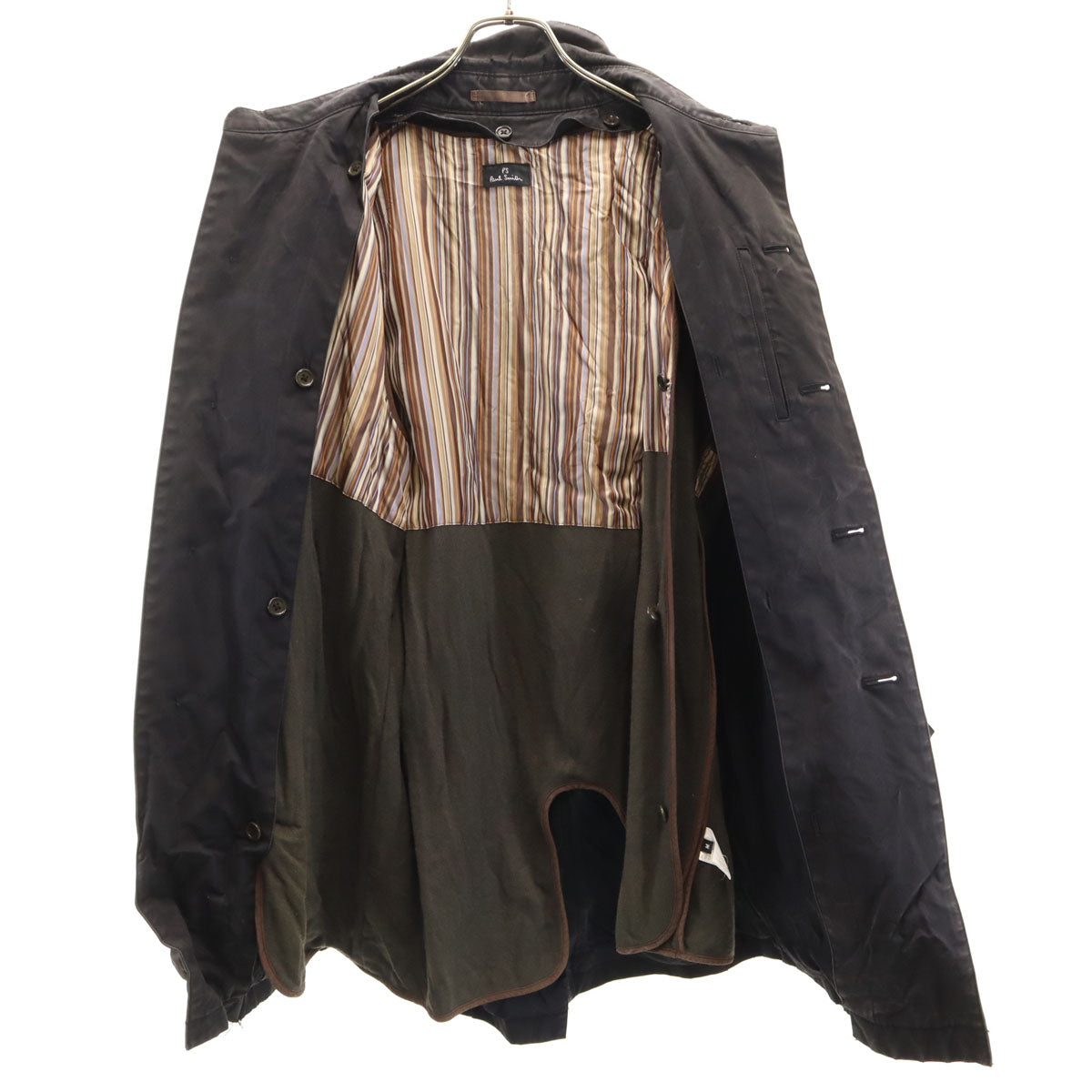 PS Paul Smith ピーエスポールスミス 日本製 トレンチコート M チャコール ベストライナー付き メンズ