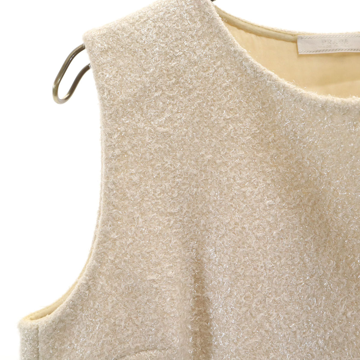 PRADA プラダ ノースリーブ ワンピース 42 アイボリー アンサンブル セット レディース