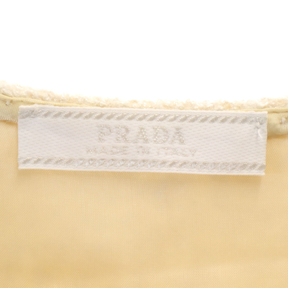 PRADA プラダ ノースリーブ ワンピース 42 アイボリー アンサンブル セット レディース