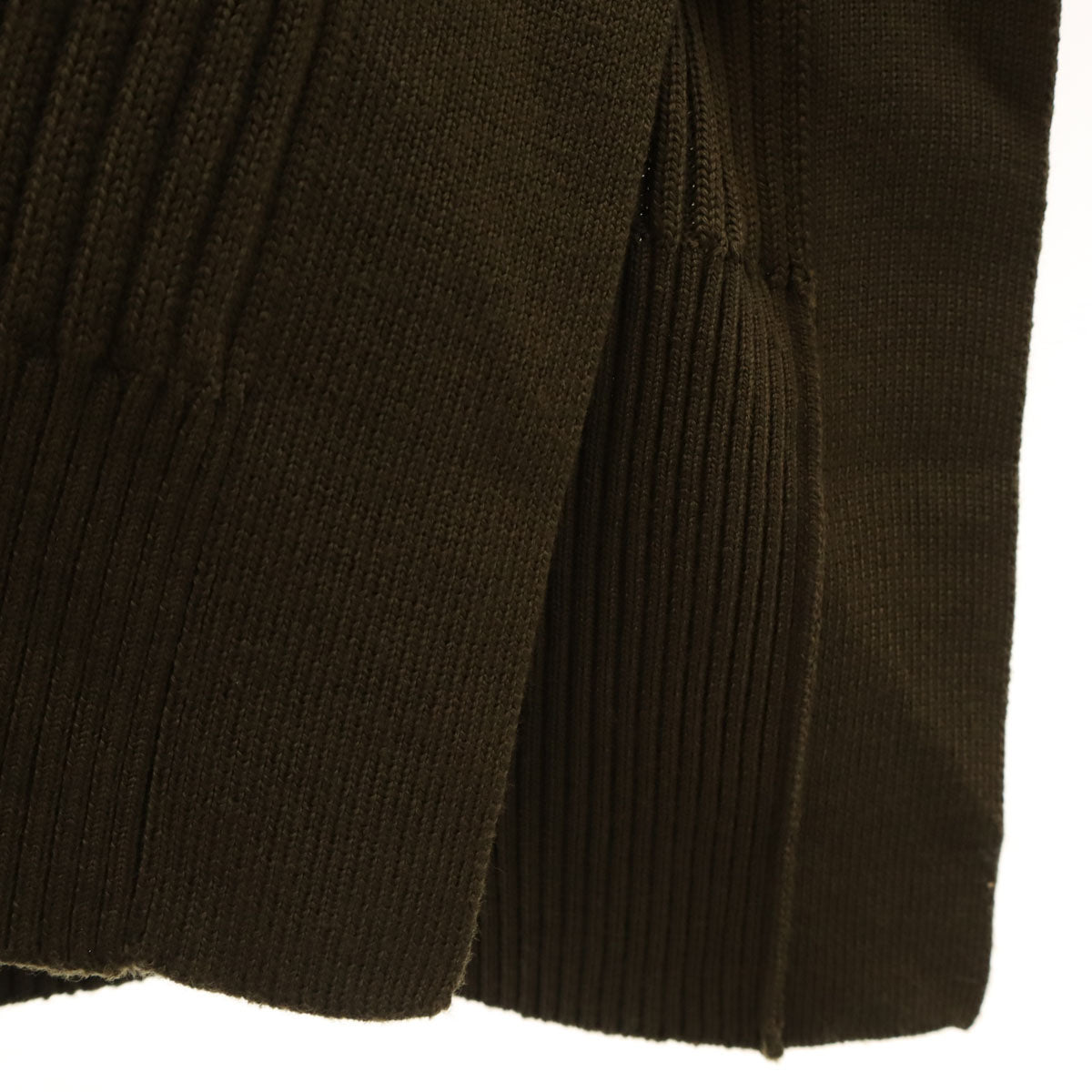 HYKE ハイク ニット ポンチョ カーキブラウン レディース