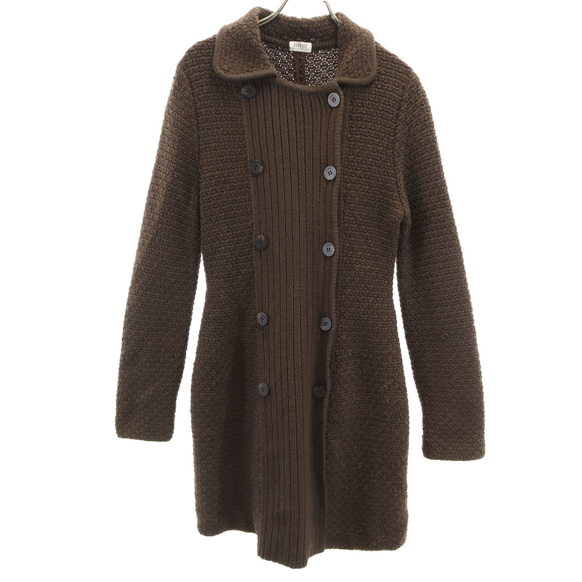 FOXEY BOUTIQUE フォクシー ブティック 日本製 ニット コート ブラウン レディース