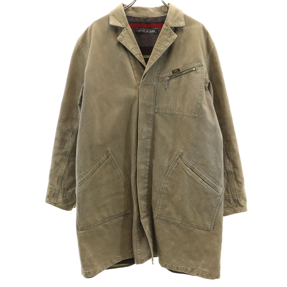 soe ソーイ Lee リー 別注 エンジニア コート M オリーブ系 裏ブランケット メンズ