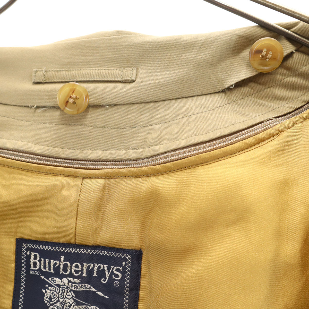 Burberrys バーバリーズ 90s オールド ステンカラーコート L カーキベージュ ベストライナー付き メンズ