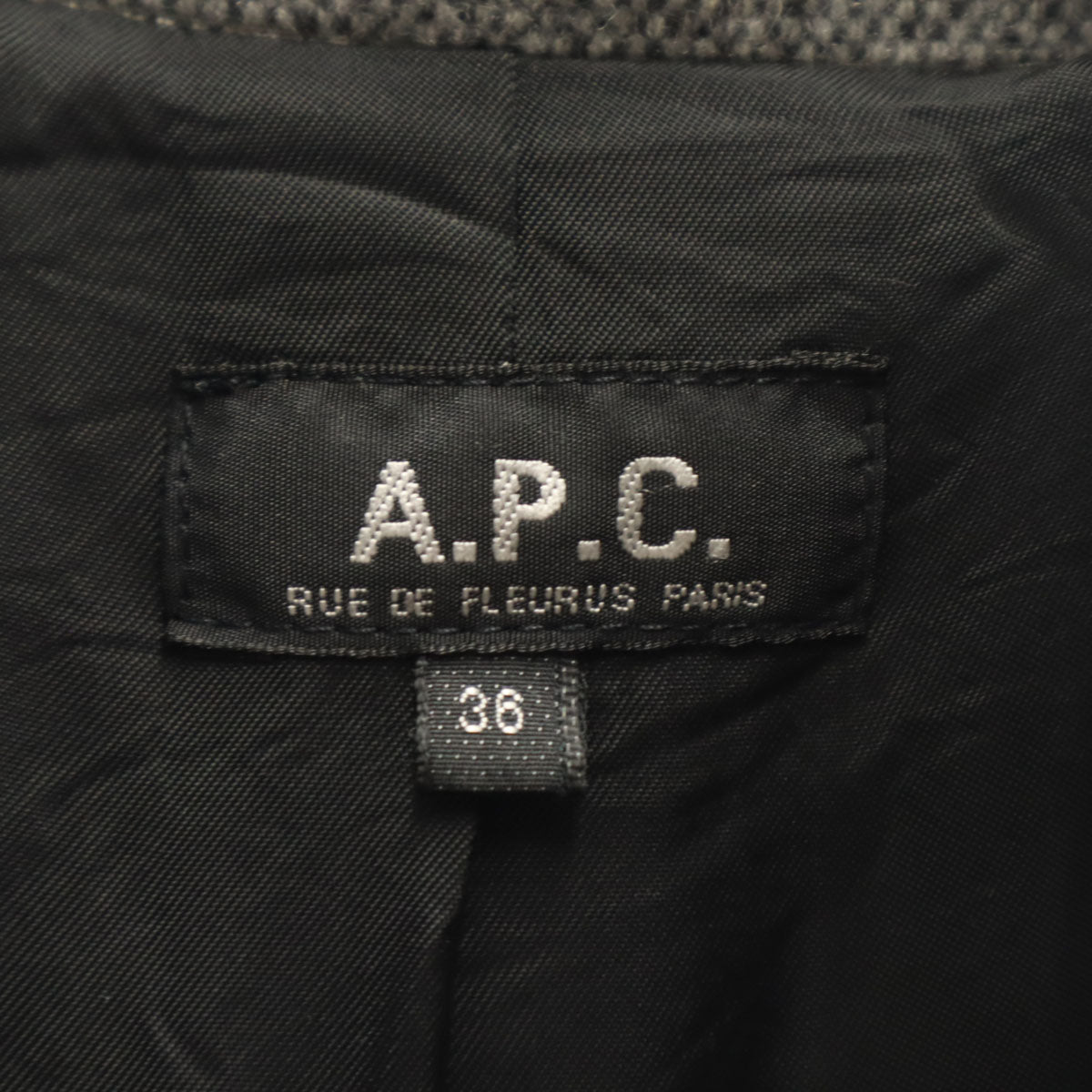 A.P.C. アーペーセー ウール コート 36 グレー レディース
