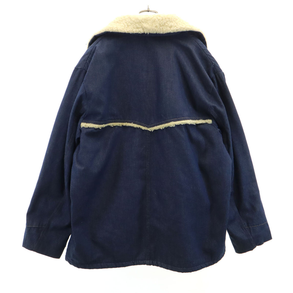Sears ROEBUCKS シアーズ ローバックス 70s ヴィンテージ デニム ランチ コート XL ネイビー 裏地ボア メンズ