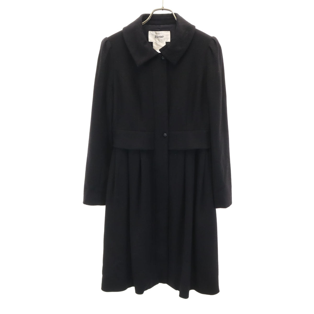 Rene ルネ 日本製 ウールコート 34 ブラック レディース