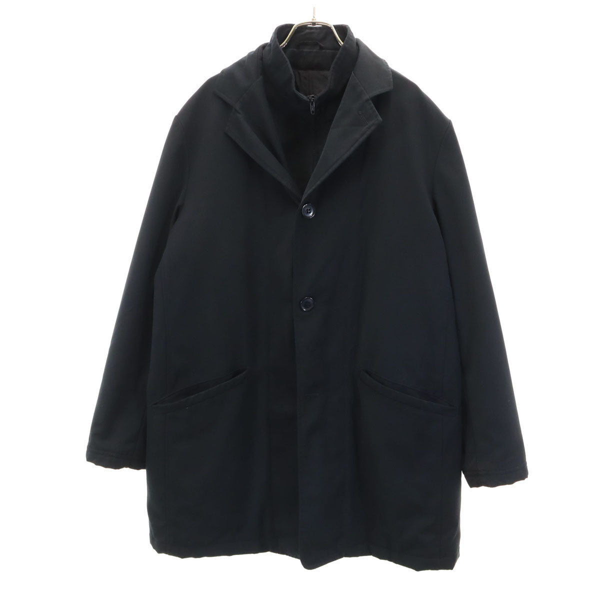 ARMANI COLLEZIONI アルマーニ コレツィオーニ イタリア製 コート 50 ブラック メンズ
