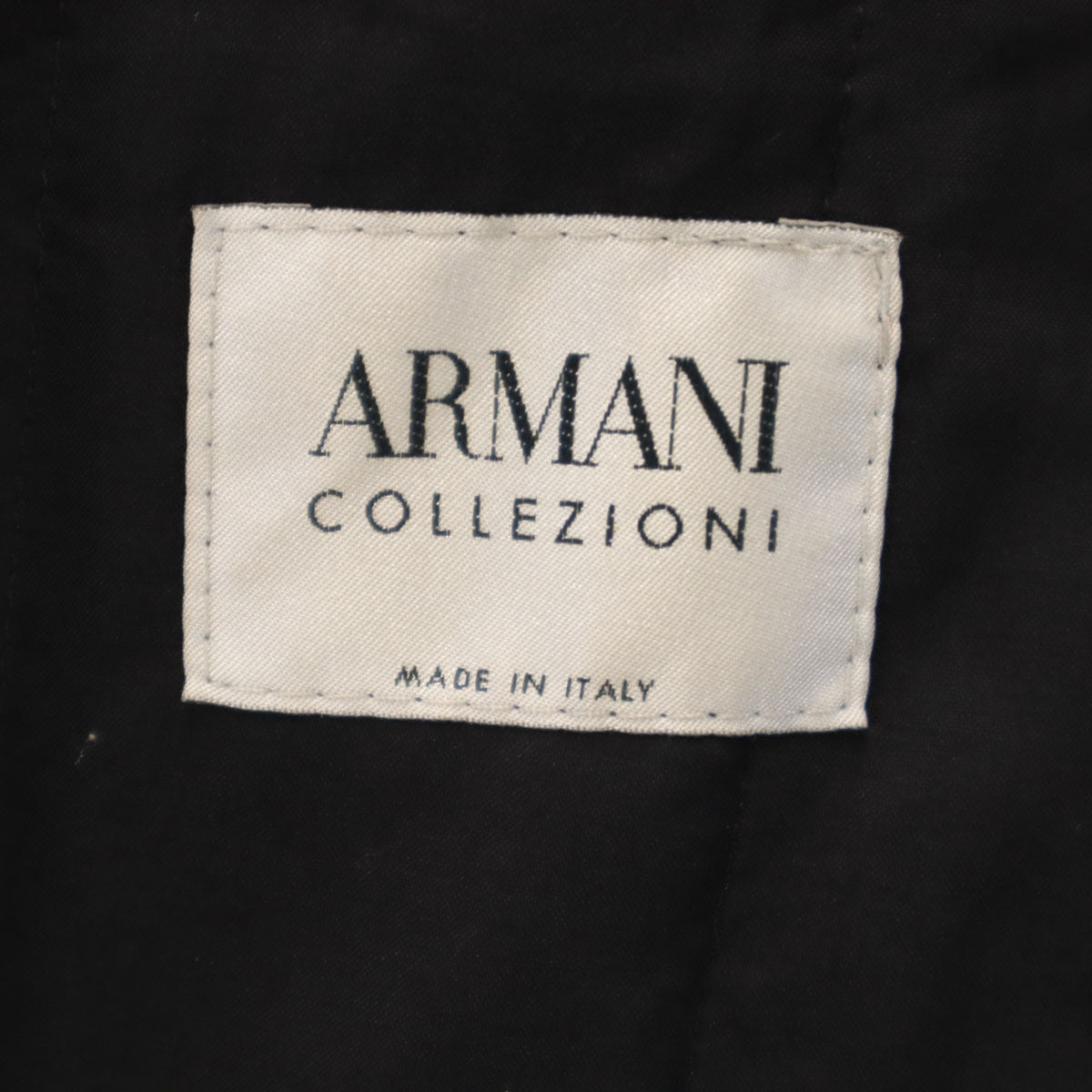 ARMANI COLLEZIONI アルマーニ コレツィオーニ イタリア製 コート 50 ブラック メンズ