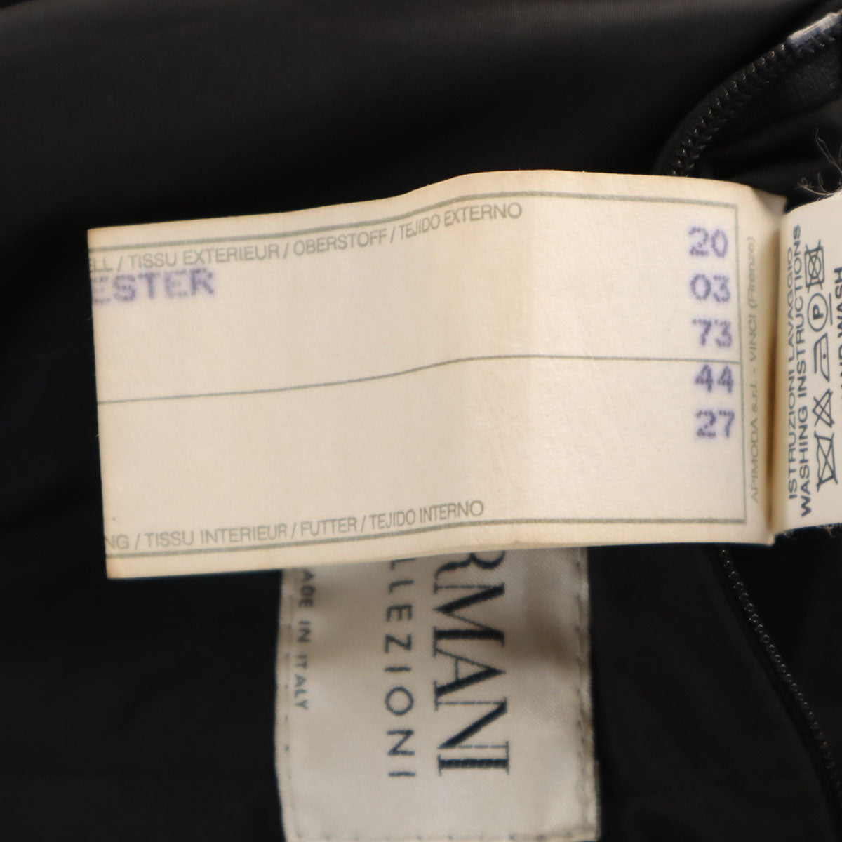 ARMANI COLLEZIONI アルマーニ コレツィオーニ イタリア製 コート 50 ブラック メンズ