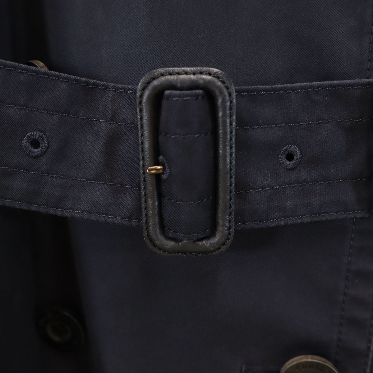 Aquascutum LONDON アクアスキュータム ロンドン 日本製 トレンチコート 8 濃紺 レディース