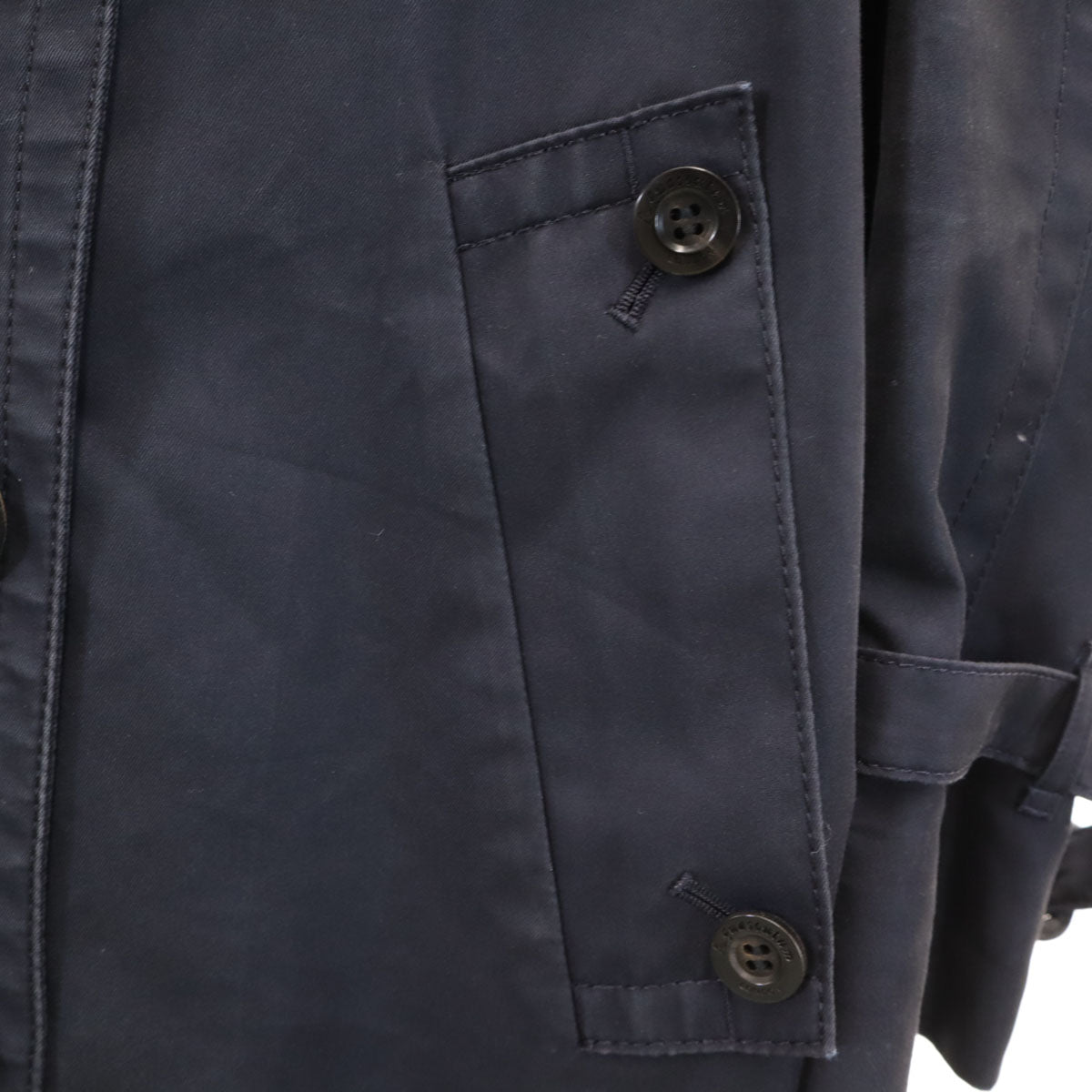 Aquascutum LONDON アクアスキュータム ロンドン 日本製 トレンチコート 8 濃紺 レディース