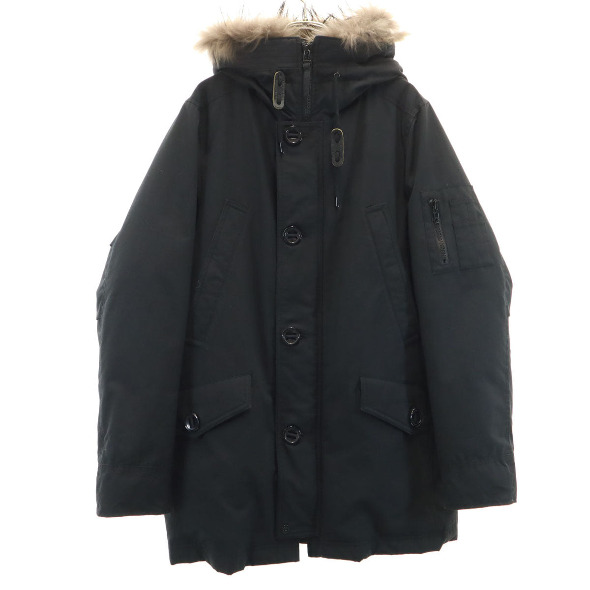 NISHIKAWA DOWN nano universe 西川ダウン ナノユニバース ダウンコート L ブラック メンズ