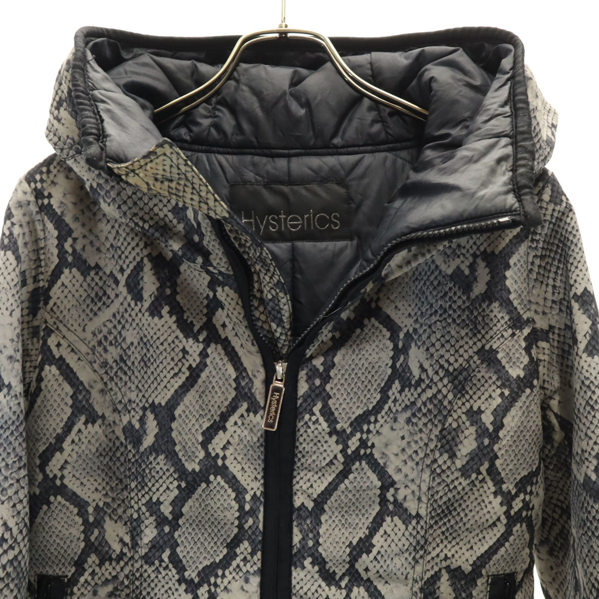 HYSTERICS ヒステリックス 総柄 中綿コート F グレー系 ヒステリックグラマー レディース