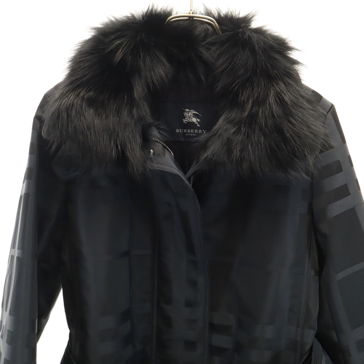 美品 BURBERRY LONDON バーバリーロンドン 日本製 コート 38 ブラック 三陽商会 レディース