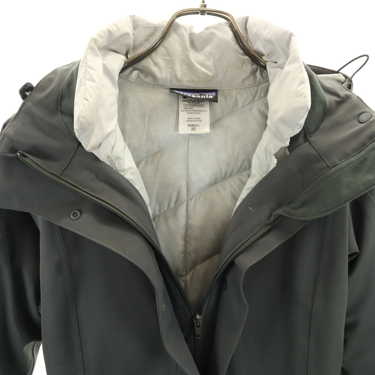 patagonia パタゴニア トレス コート XS チャコールグレー 28405FA12 アウトドア ダウンライナー付き レディース