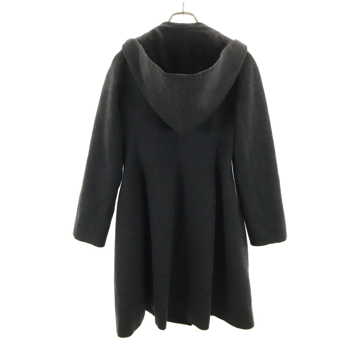 FOXEY BOUTIQUE フォクシー ブティック 日本製 フーデッド コート 38 チャコールグレー レディース