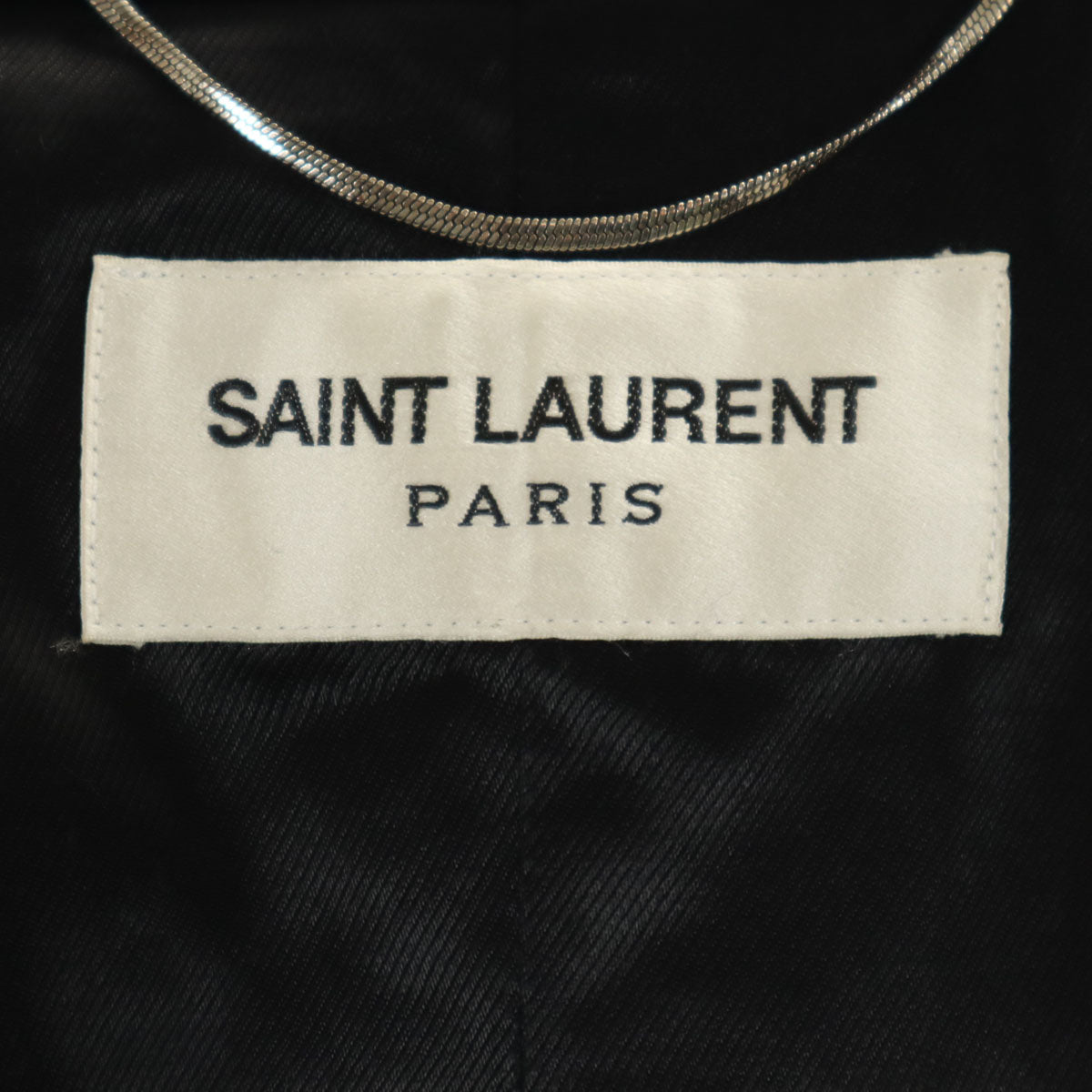 SAINT LAURENT サンローラン イタリア製 メルトン チェスターコート 48 ブラック メンズ