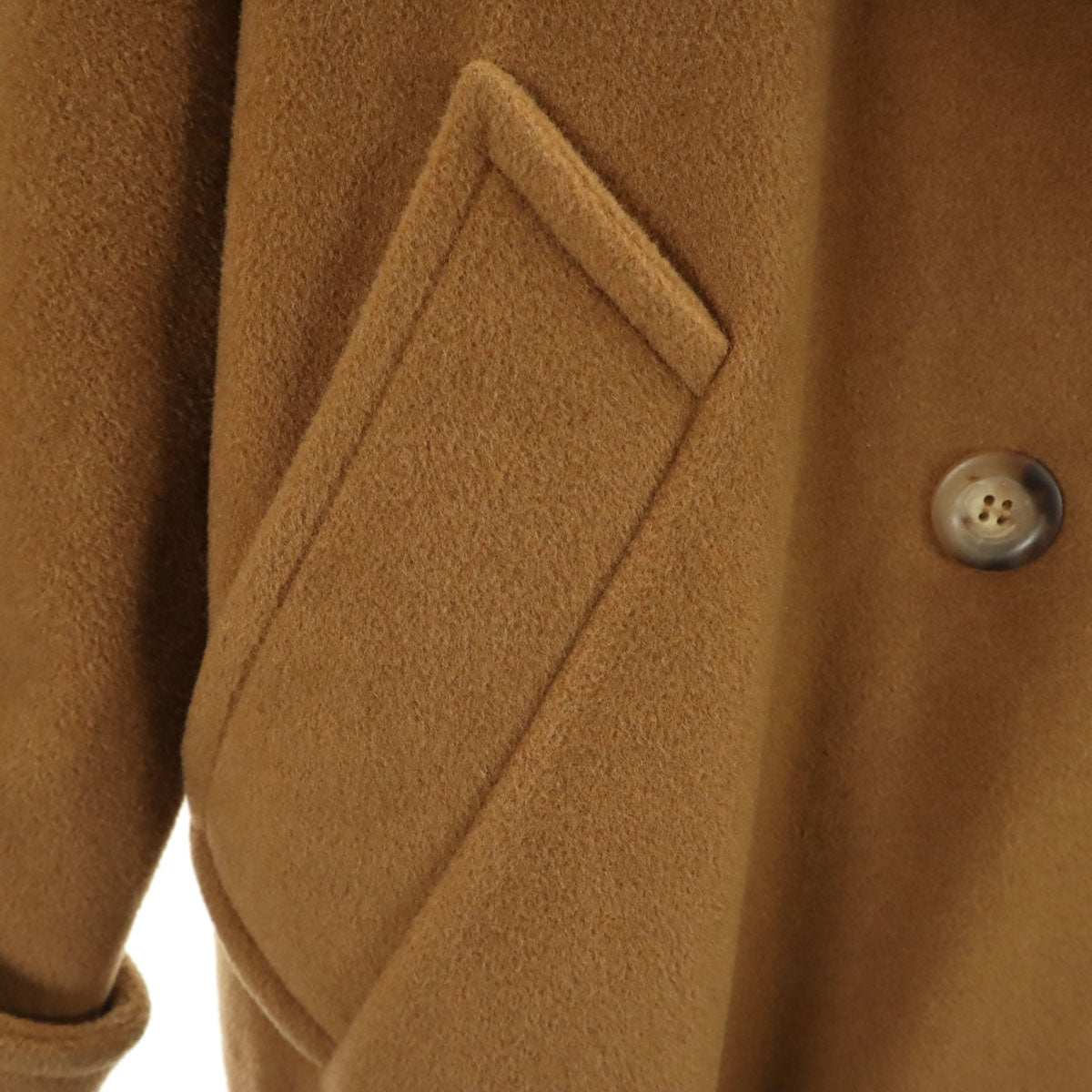 WEEKEND MaxMara ウィークエンドマックスマーラ メルトン ロングコート 40 ブラウン レディース