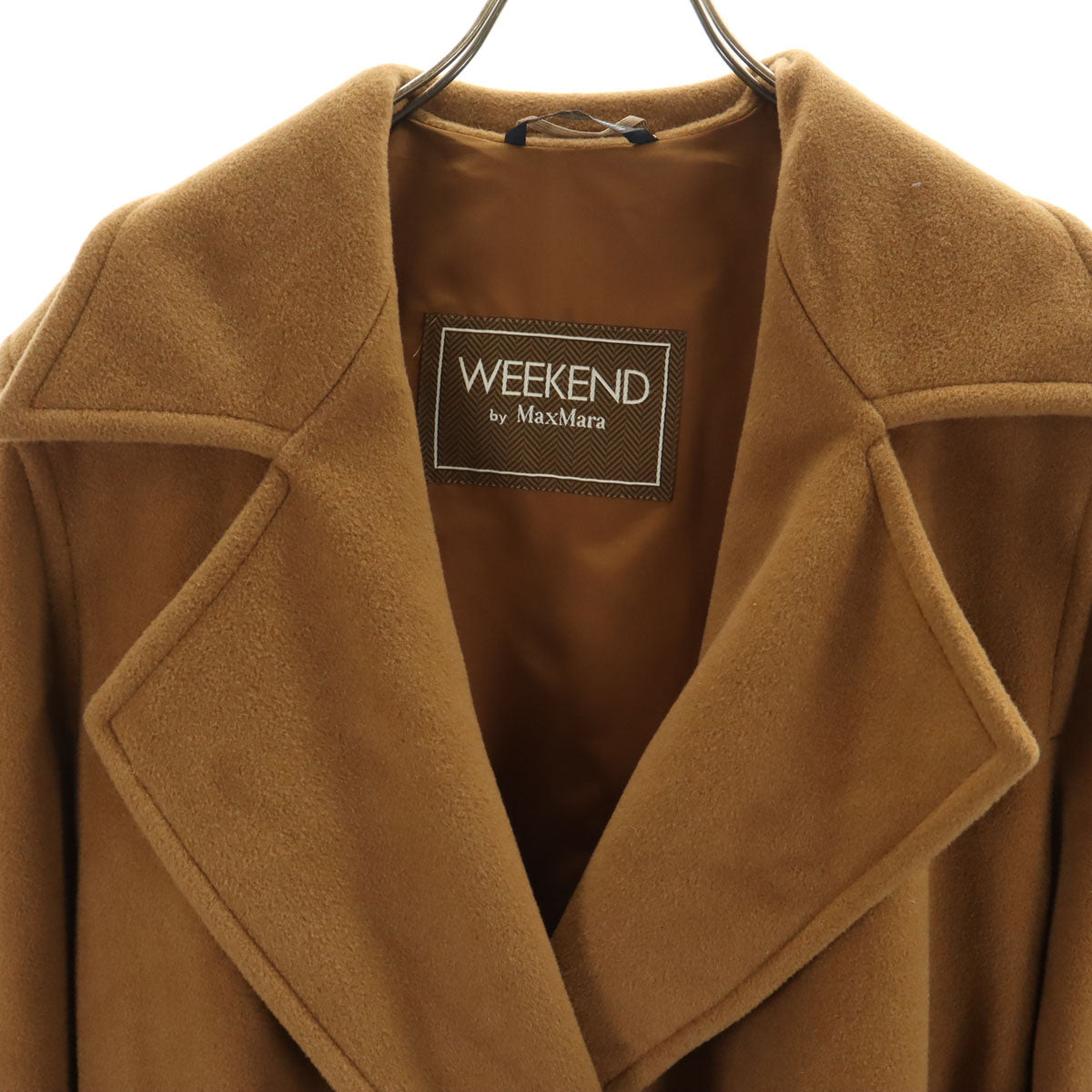WEEKEND MaxMara ウィークエンドマックスマーラ メルトン ロングコート 40 ブラウン レディース