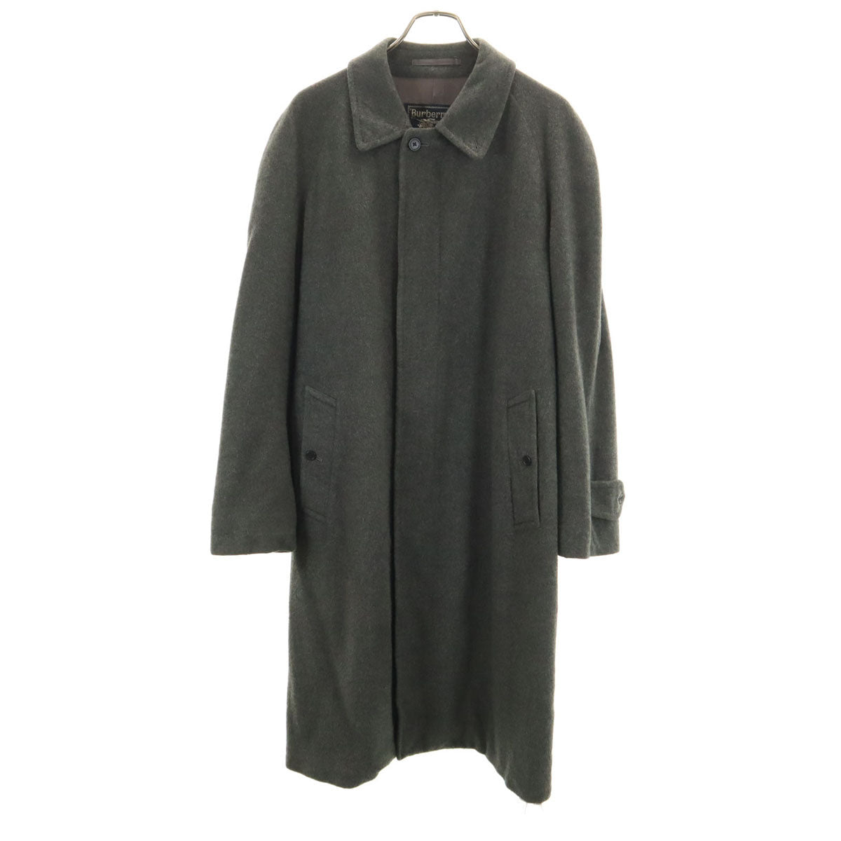Burberrys バーバリーズ 90s カシミヤ100% オールド ステンカラーコート 94-175 チャコールグレー メンズ