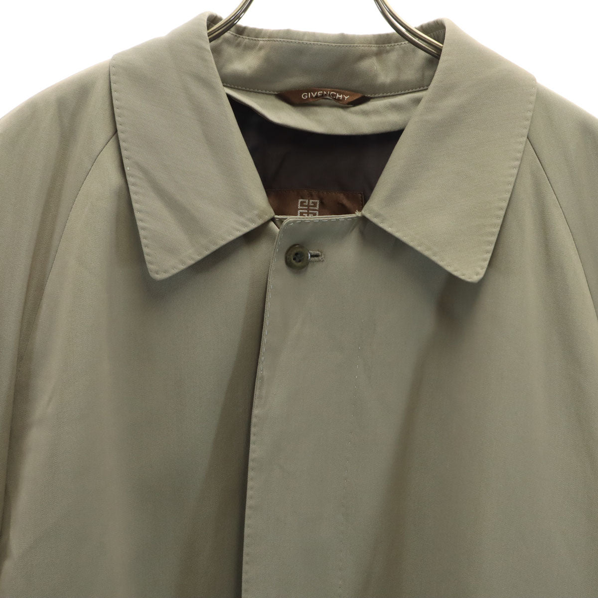 GIVENCHY ジバンシィ 90s オールド ステンカラーコート M グレージュ ベストライナー付き メンズ