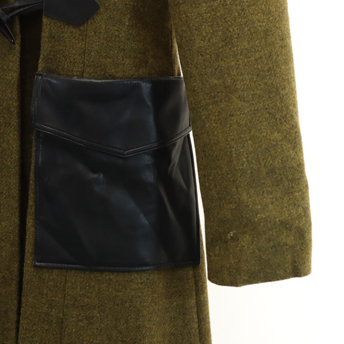 美品 LANVIN en Bleu ランバンオンブルー コート カーキ レディース