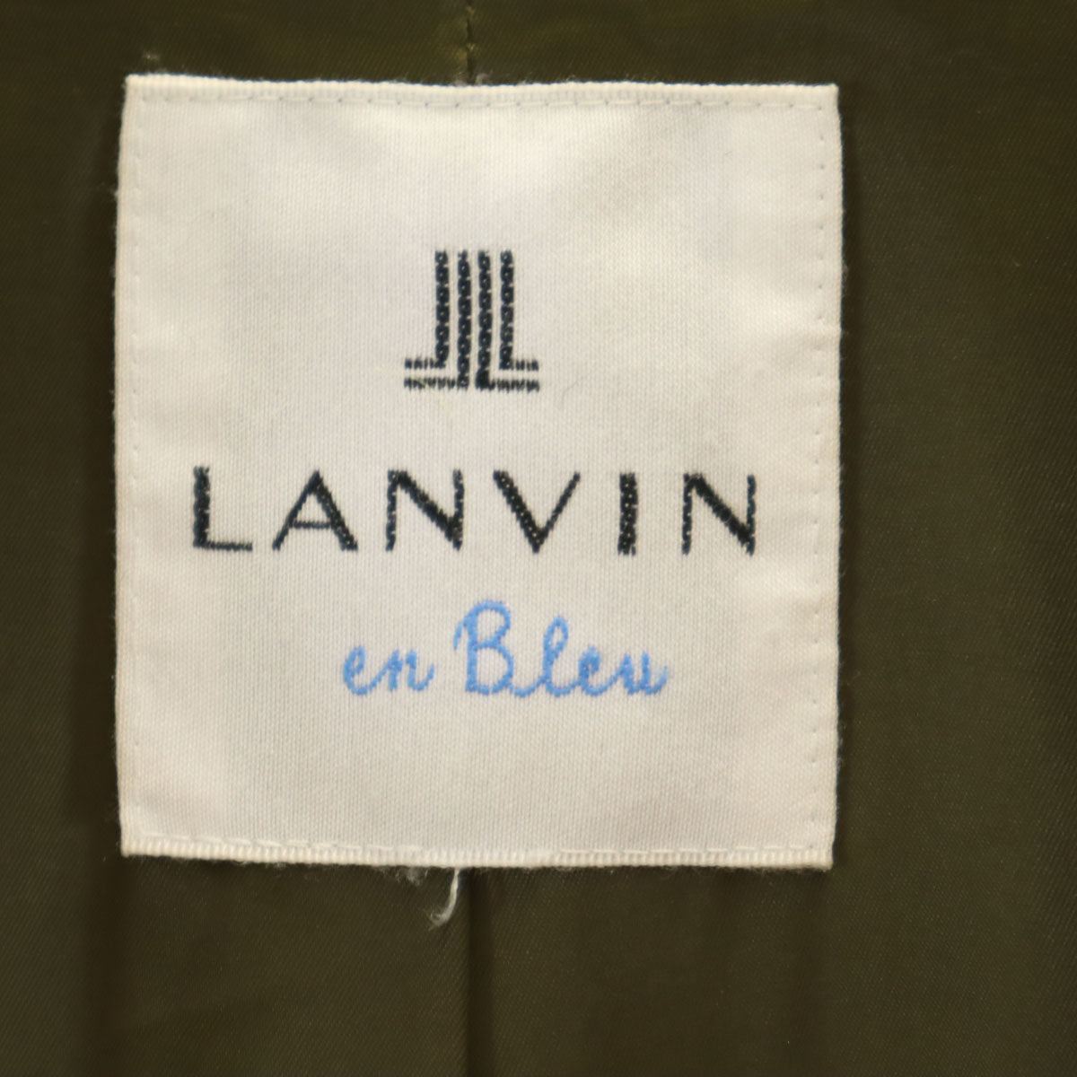 美品 LANVIN en Bleu ランバンオンブルー コート カーキ レディース