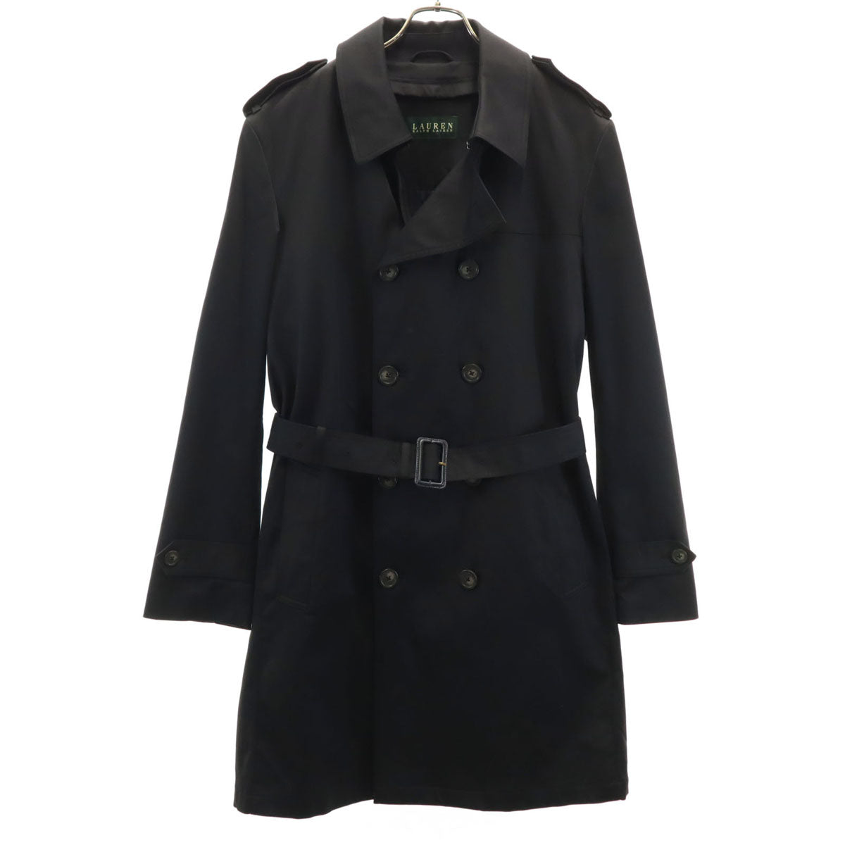 美品 LAUREN RALPH LAUREN ローレンラルフローレン トレンチコート 40R ブラック ライナー付き メンズ