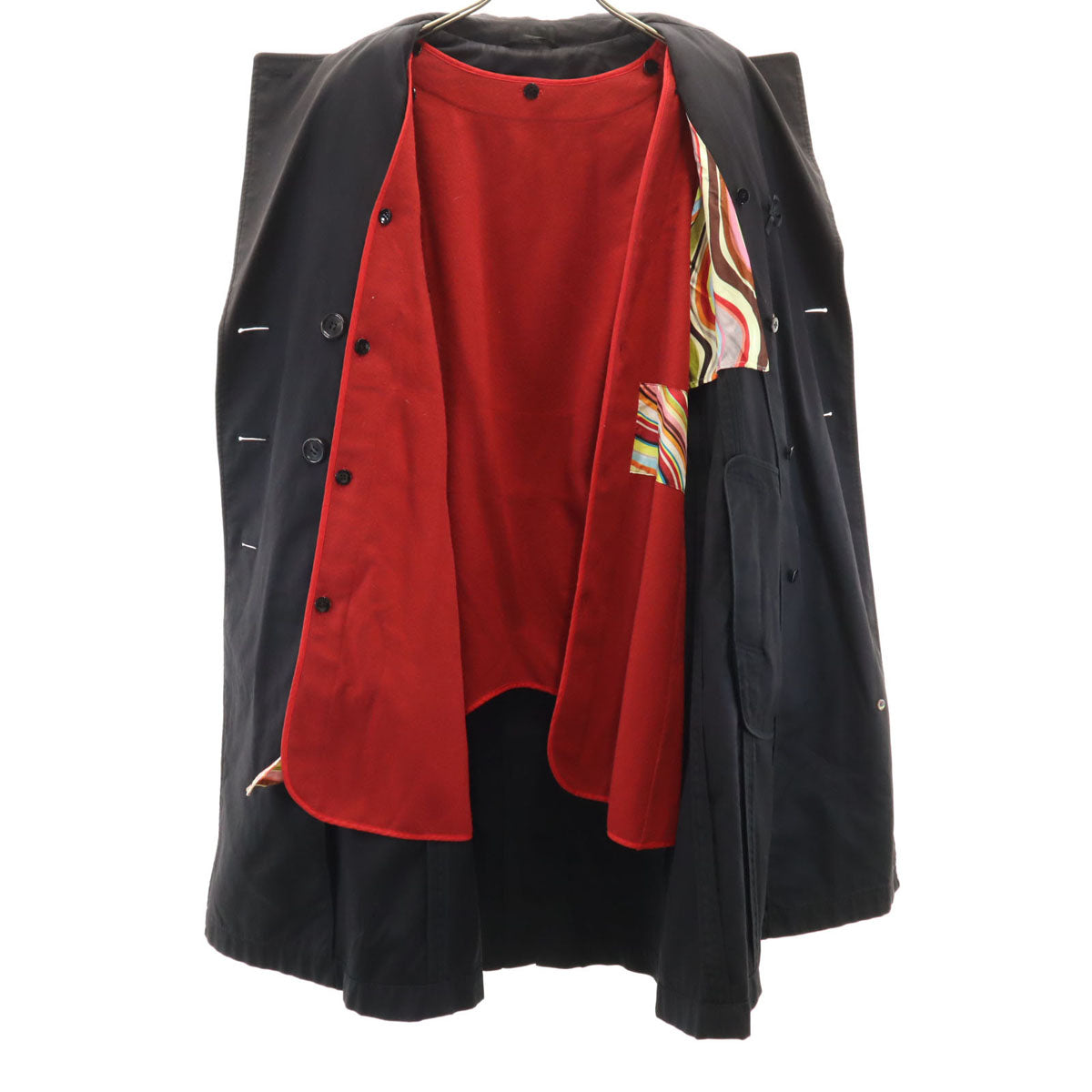 Paul Smith BLACK ポールスミス ブラック トレンチコート 40 ブラック ベストライナー付き レディース