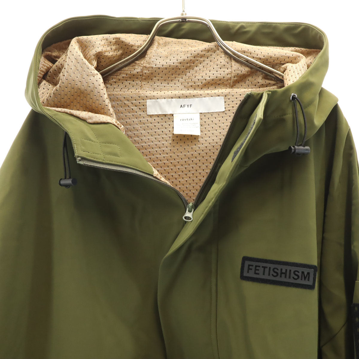 AFYF エーエフワイエフ rovtski ロフトスキー ハーフジップ アノラックパーカー FREE カーキ プルオーバー メンズ