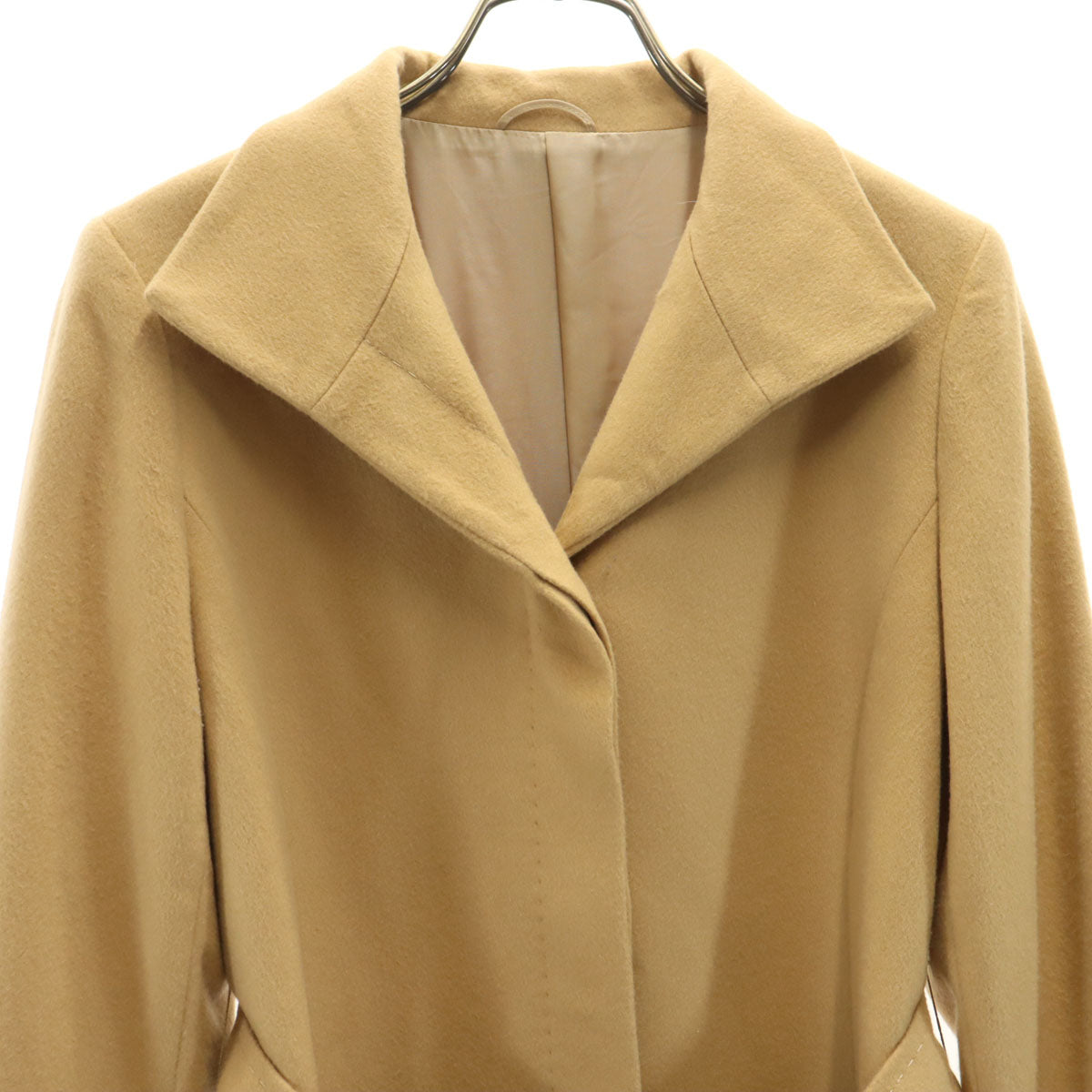 ANAYI アナイ 日本製 カシミヤブレンド ロングコート 38 ベージュ レディース