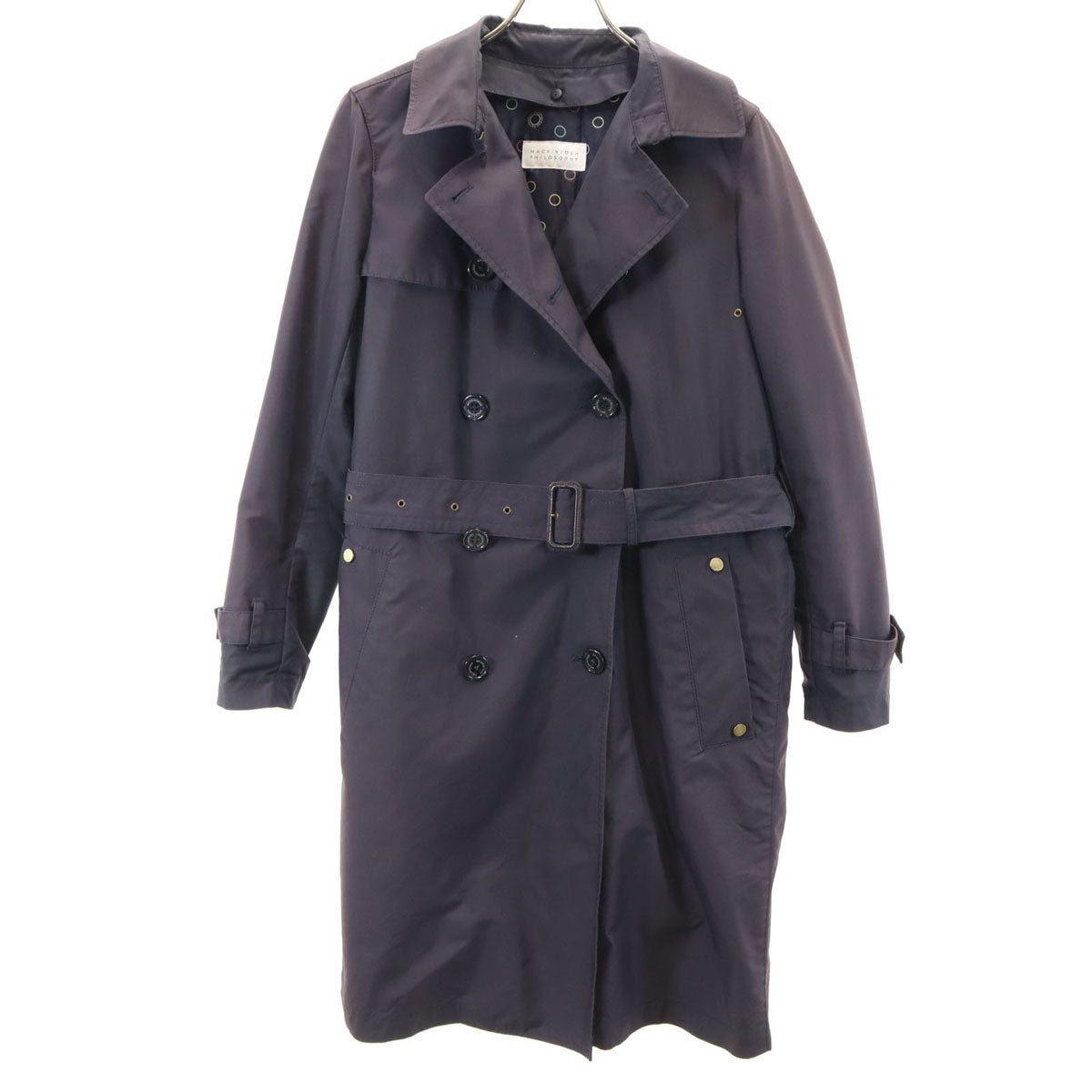 MACKINTOSH PHILOSOPHY マッキントッシュフィロソフィー トレンチコート 38 ブラック系 ライナー 三陽商会 レディース