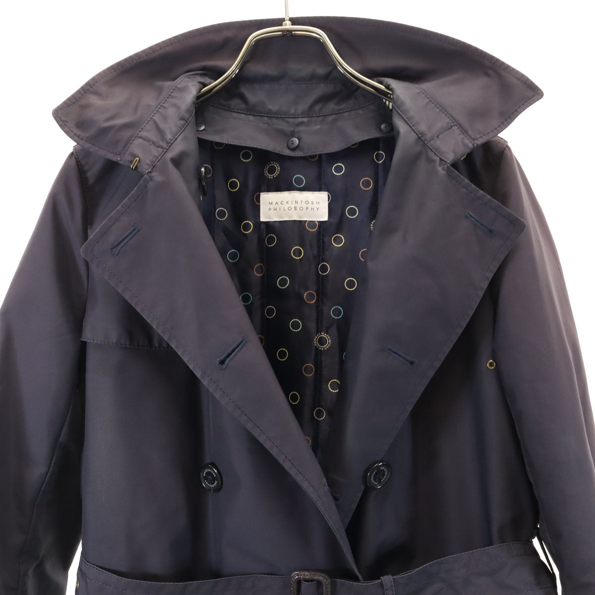 MACKINTOSH PHILOSOPHY マッキントッシュフィロソフィー トレンチコート 38 ブラック系 ライナー 三陽商会 レディース