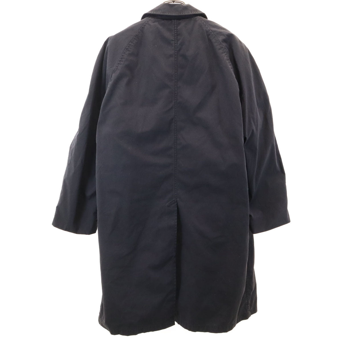 US NAVY アメリカ海軍 80s オールウェザーコート DLA ヴィンテージ ステンカラー ロングコート 36 ブラック系 ライナー メンズ